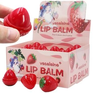 Strawberry Shortcake Inspo Soft Touch Round Lip Balm - 24 Pcs